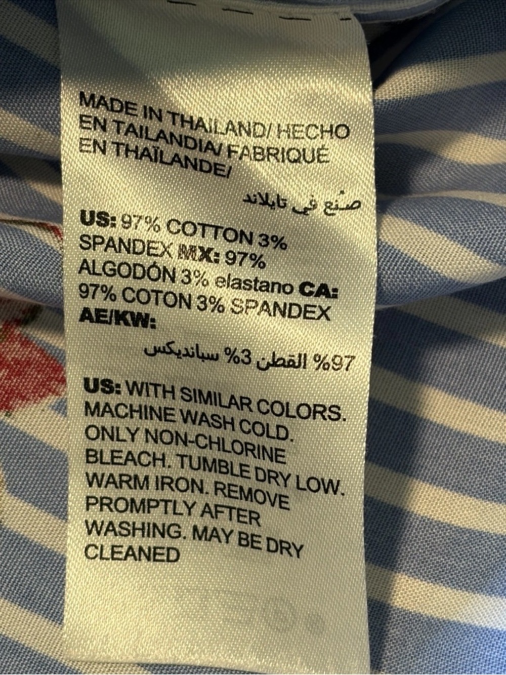 CHICO'S Floral Striped No Iron Tunic Shirt Size 3 (US XL 16/18) - Picture 9 of 15